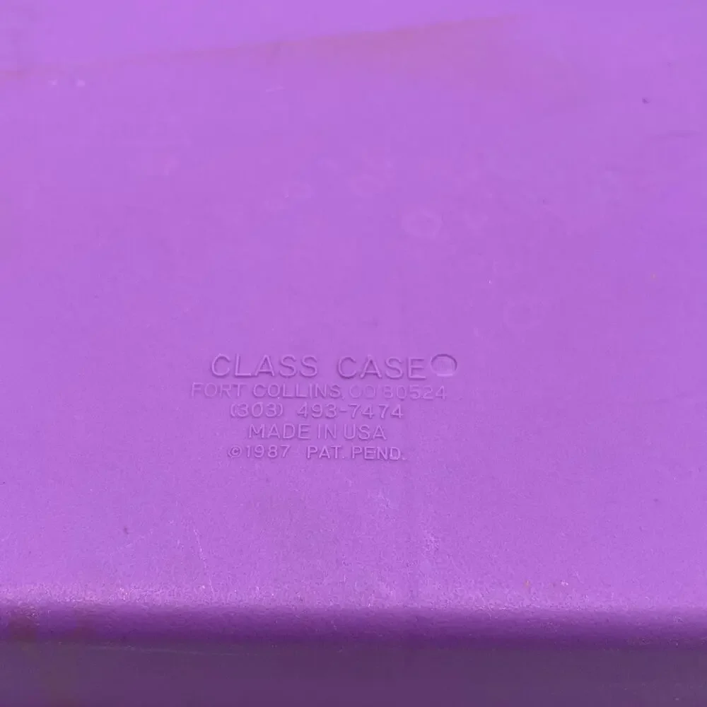 Vintage 1987 Class Case Divided Pencil School Supplies Plastic Case Made in USA
